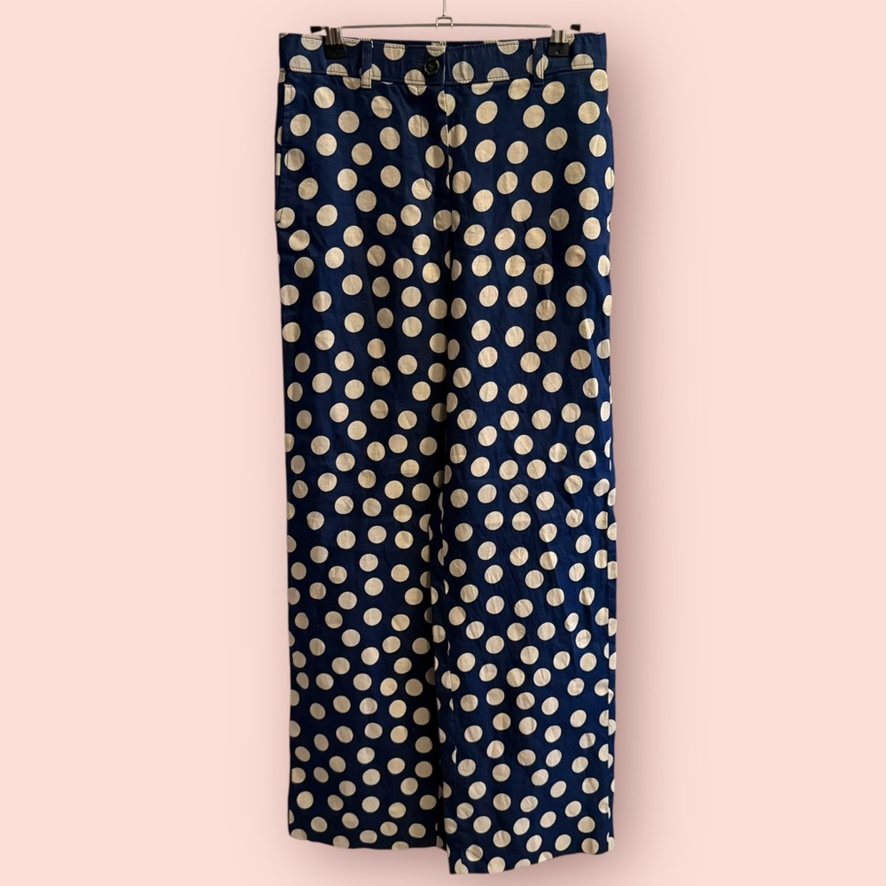 J. Crew Harbor pant in dot linen - Picture 3 of 8